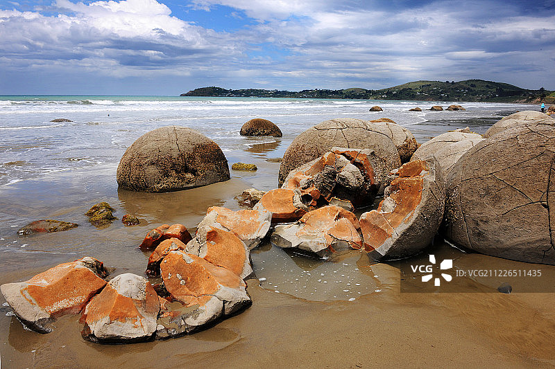 新西兰,摩拉基大圆石风景,Moeraki,Boulder图片素材