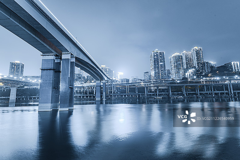 重庆嘉陵江大桥夜景图片素材