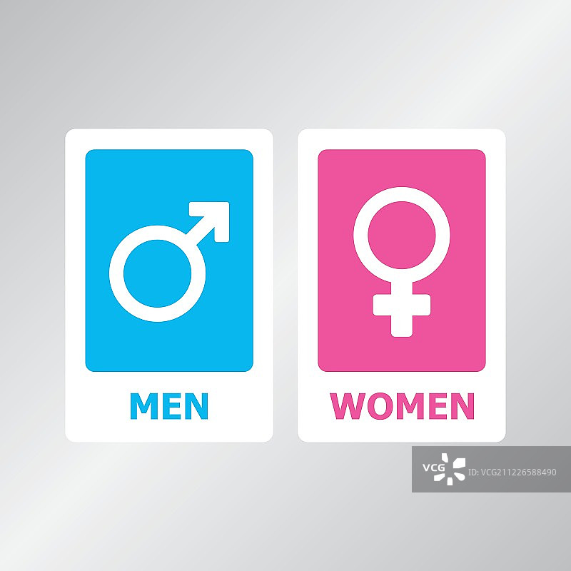 洗手间标志颜色图片素材