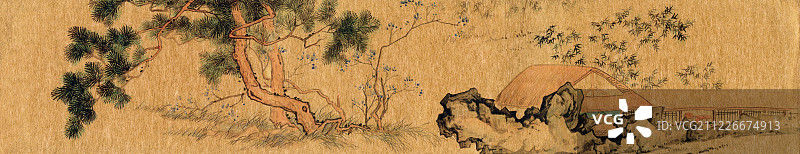 金地中国山水风景画图片素材