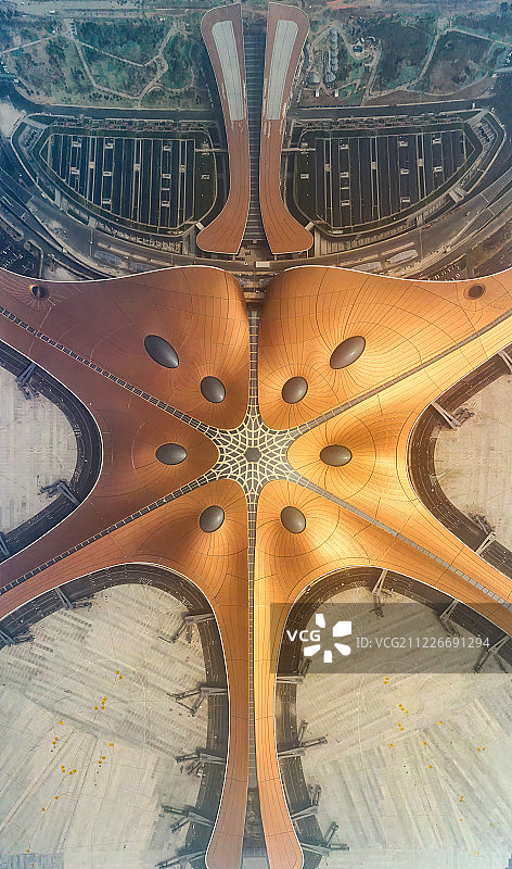 航拍北京大兴国际机场航站楼图片素材