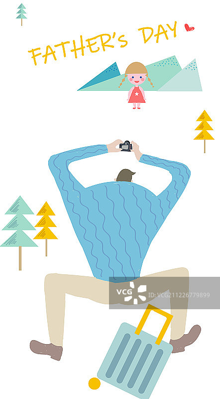 插画父亲节快乐图片素材