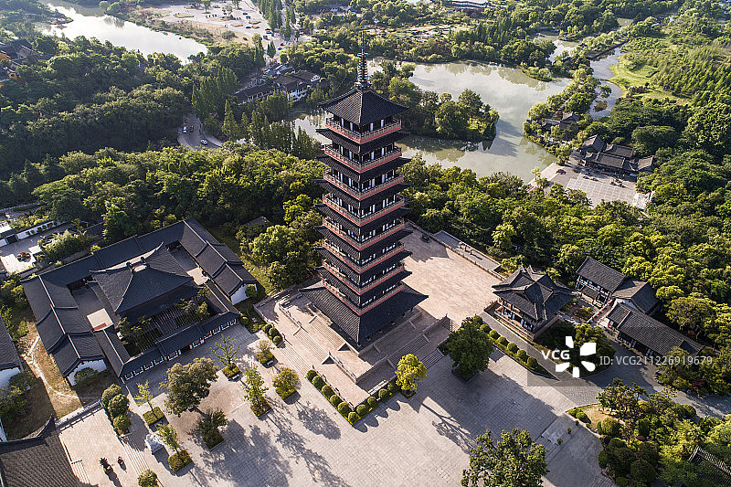 扬州 大明寺 栖灵塔 航拍图片素材