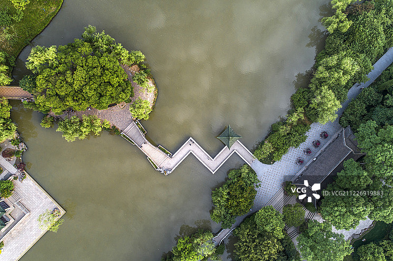 扬州 瘦西湖二十四桥 航拍图片素材