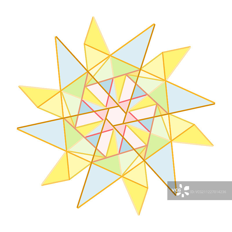 彩色中心对称图形插画花纹底纹设计图片素材