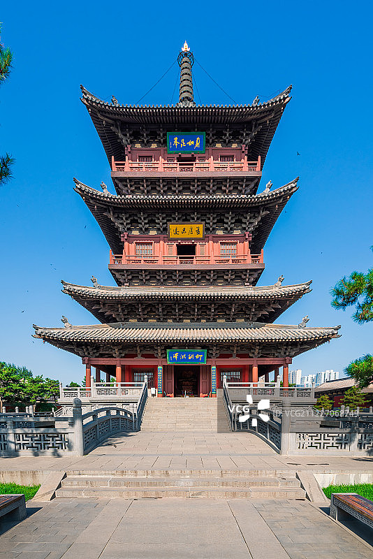山西省大同市华严寺华严宝塔图片素材