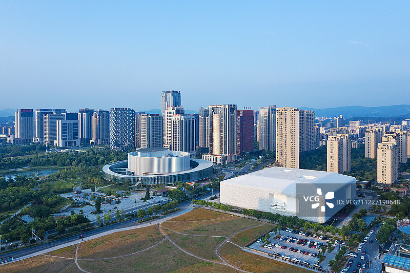 诸暨城东新城城市风光图片素材