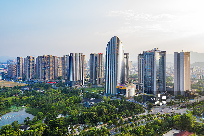 诸暨城东新城城市风光图片素材