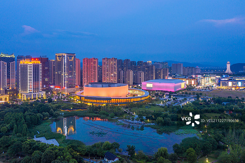 诸暨城东新城城市风光图片素材