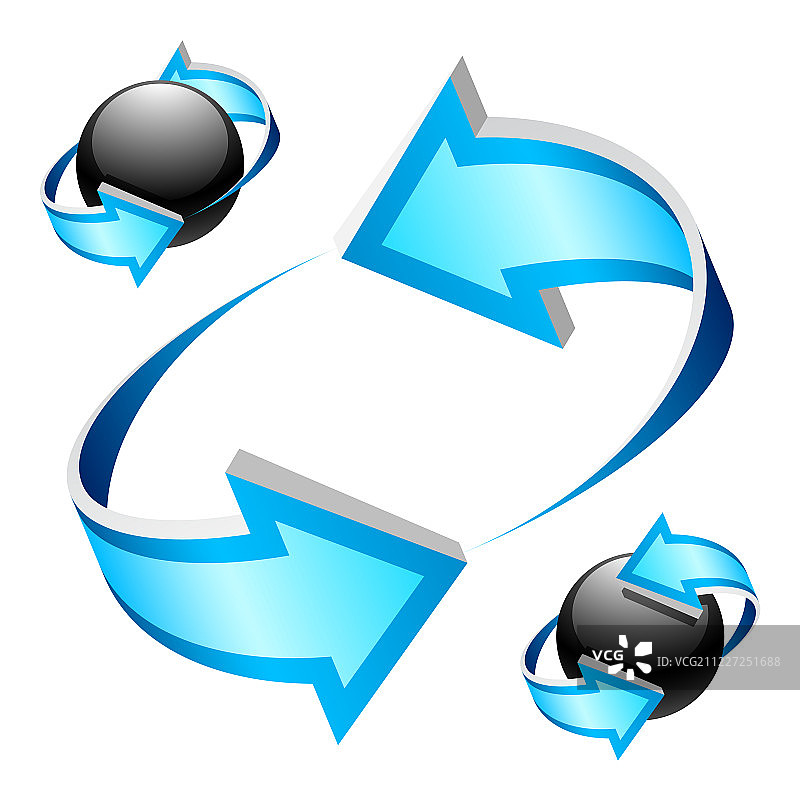 蓝色箭头图片素材