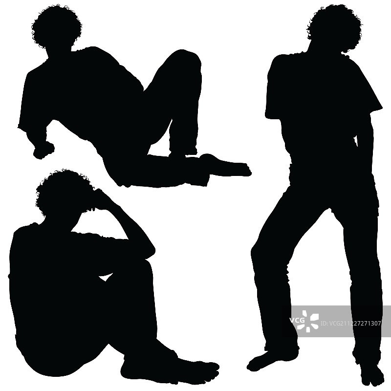 男人剪影图片素材