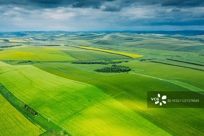 内蒙古呼伦贝尔牙克石田园风光图片素材