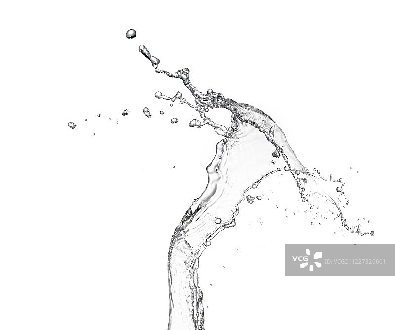 白色背景喷溅的水花图片素材