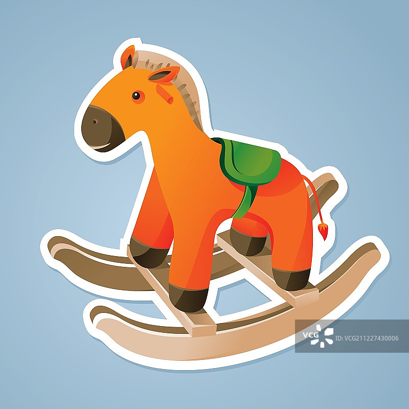 玩具马贴纸图片素材