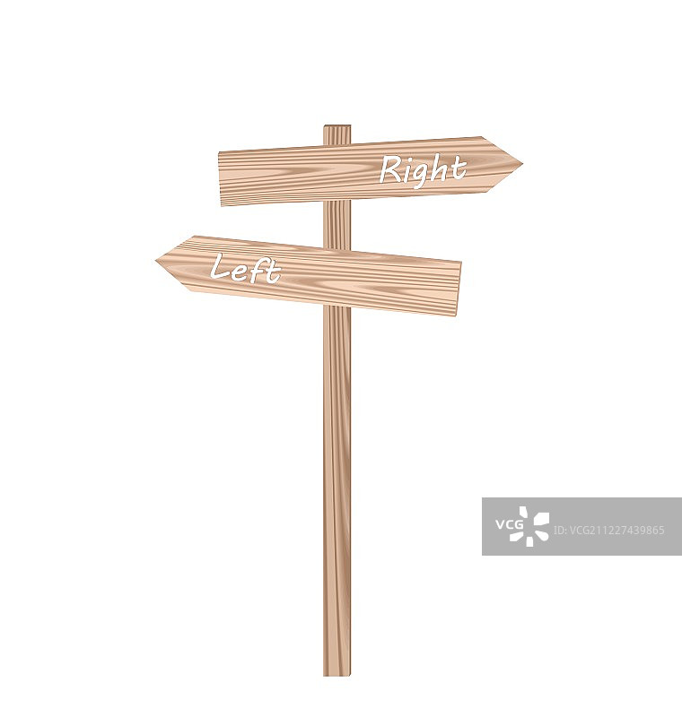 木制交通标志插画图片素材