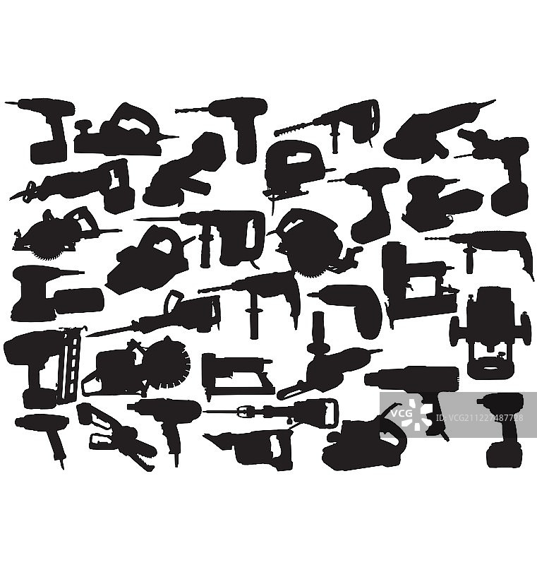 电动工具轮廓图片素材