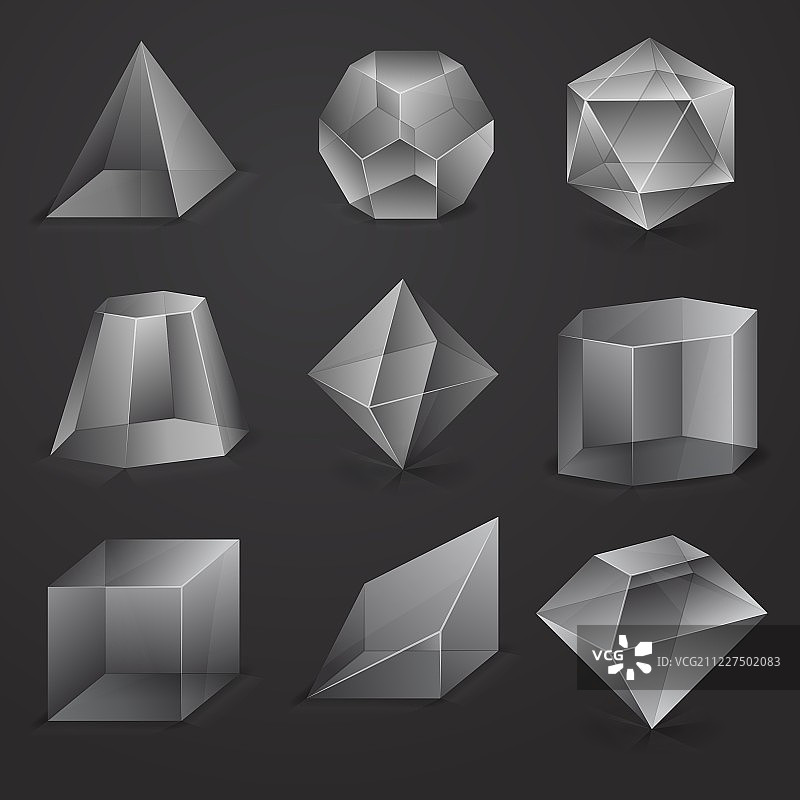 玻璃几何立方体图片素材