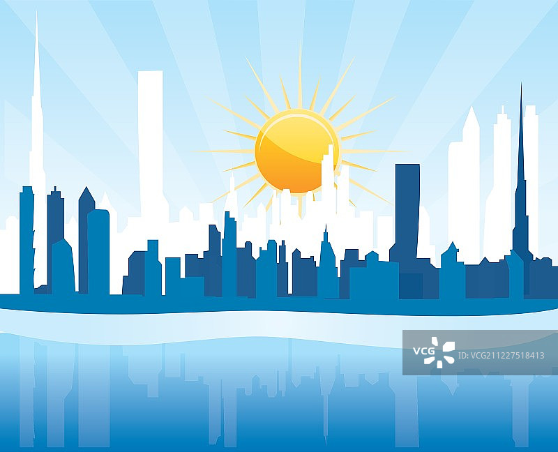 迪拜城市风光图片素材