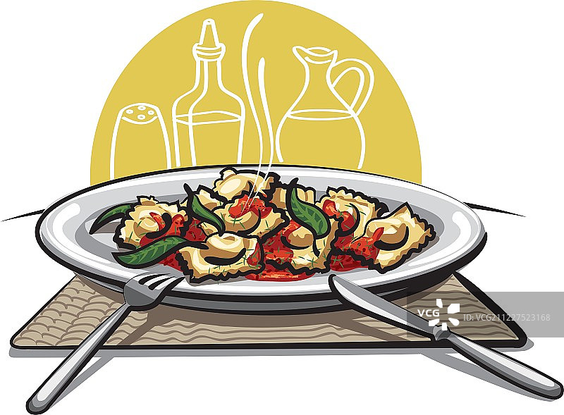 意大利饺子图片素材