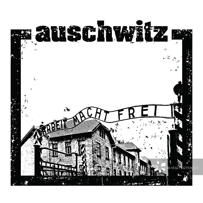 奥斯威辛集中营邮票图片素材