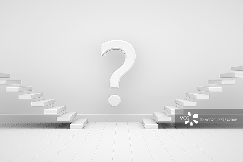 3D岔口的疑问图片素材