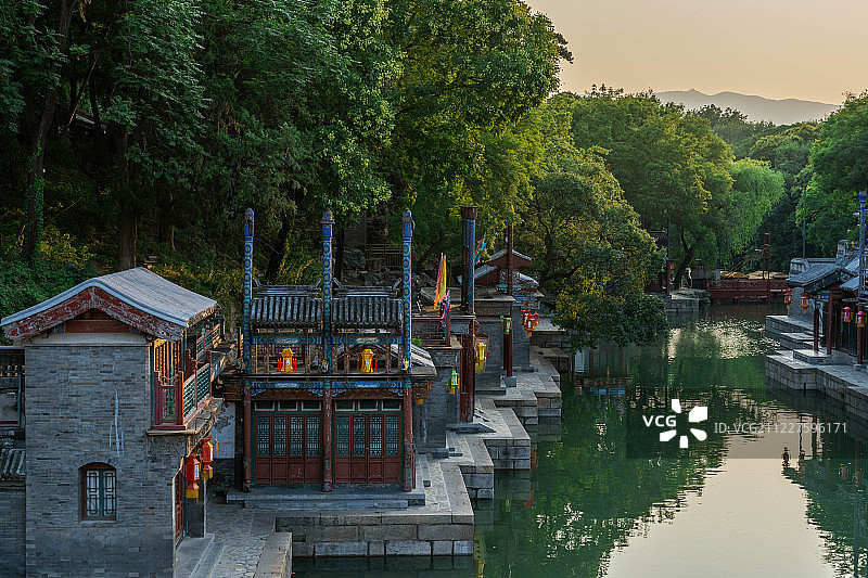 北京颐和园苏州街图片素材