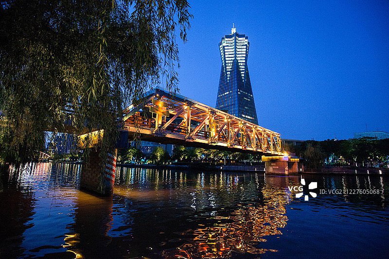 杭州武林门运河码头图片素材