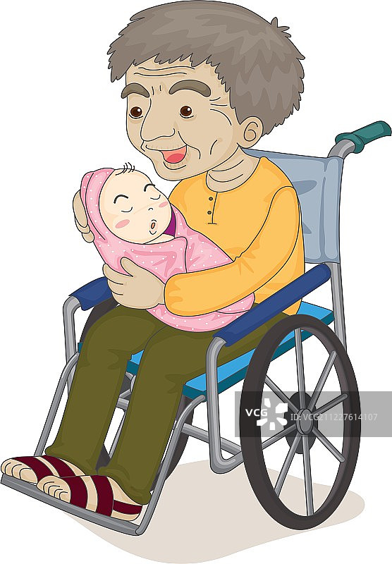 老年和青年图片素材