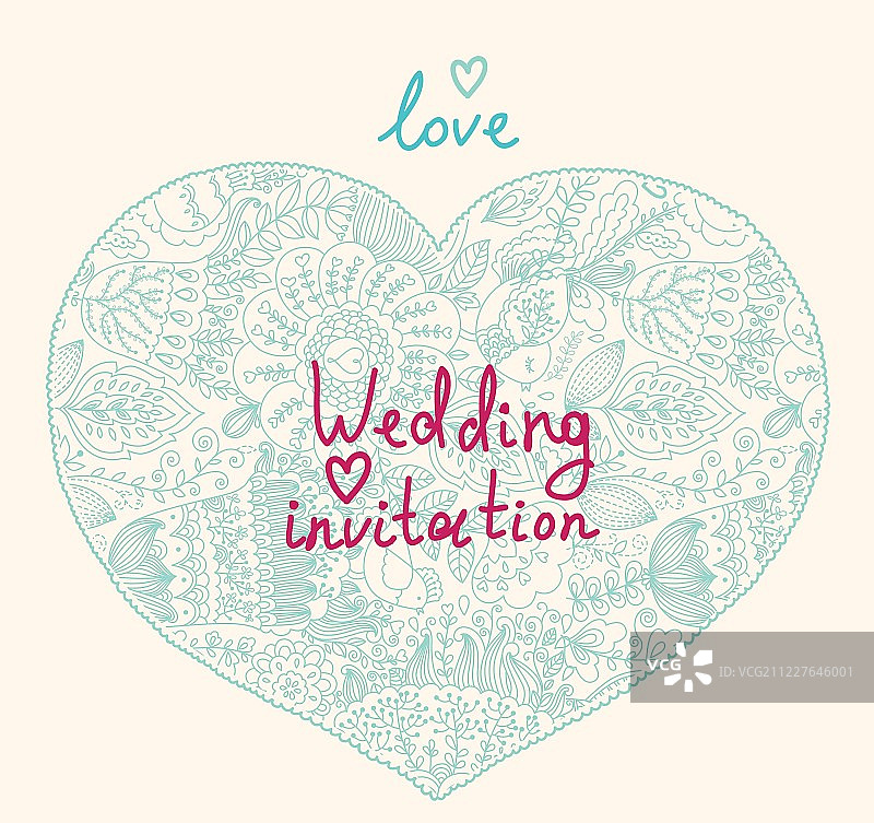 花卉婚礼请柬图片素材