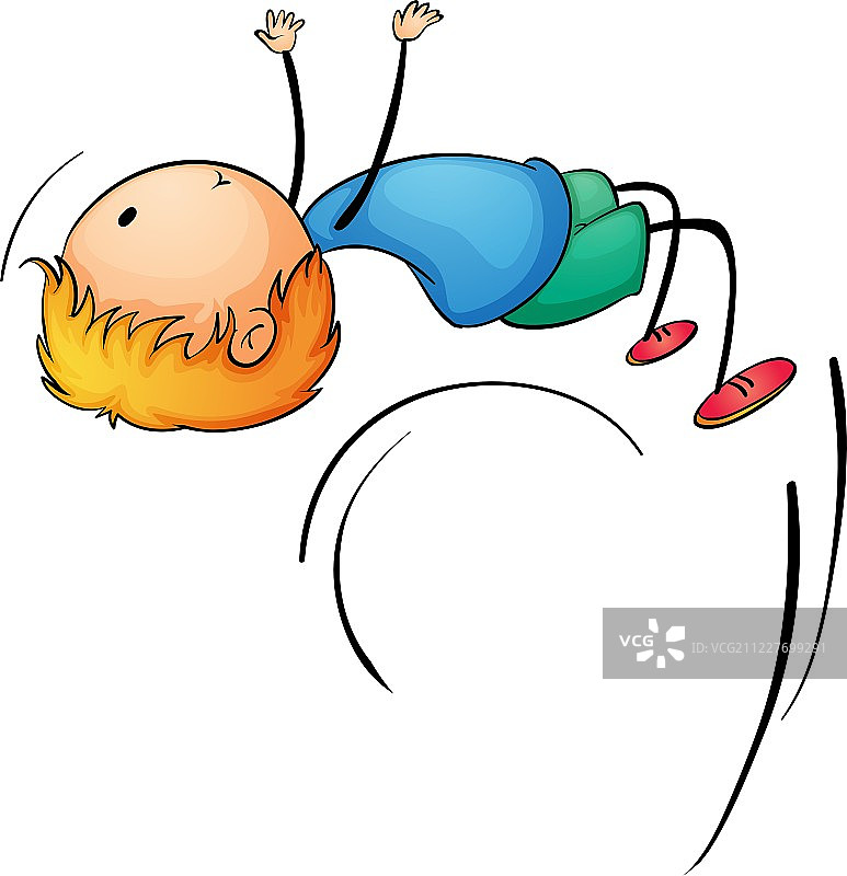 男孩后空翻图片素材