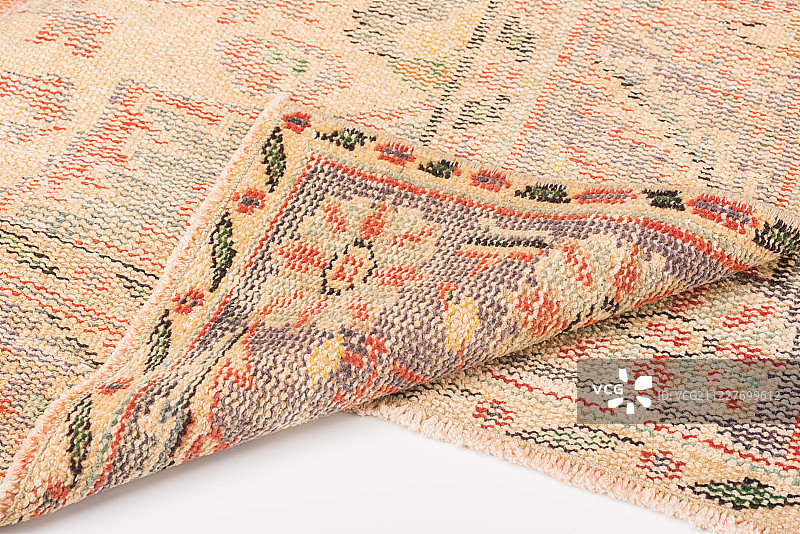 进口手工编织纯羊毛地毯图片素材