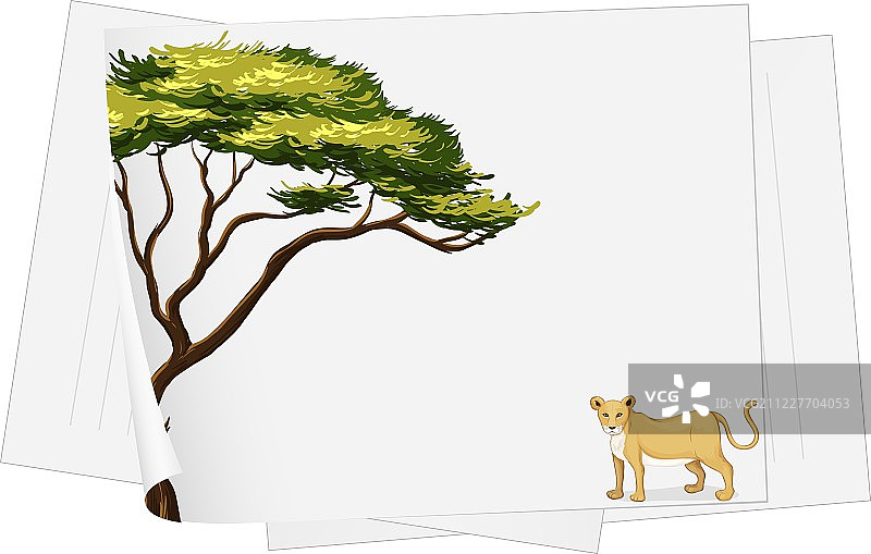 狮子纸模型图片素材