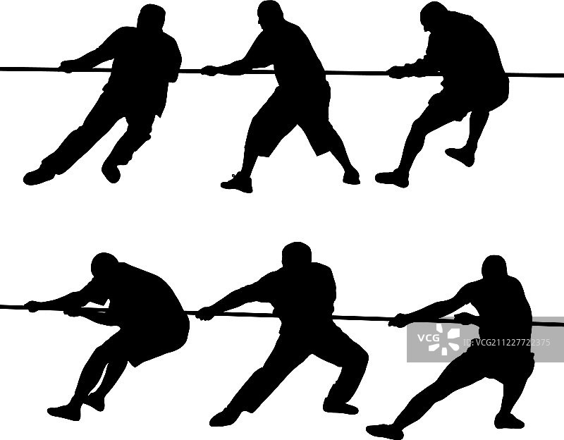 人们在拔河图片素材