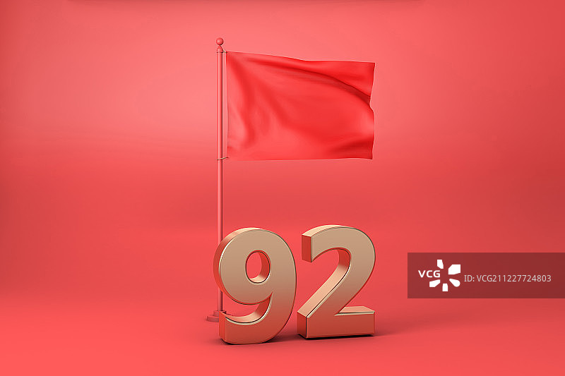 92周年旗帜创意图图片素材
