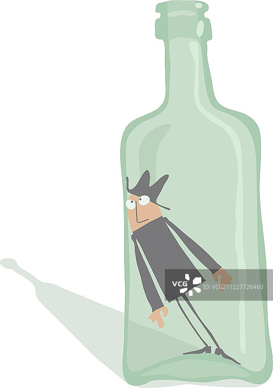 瓶子里的醉汉图片素材
