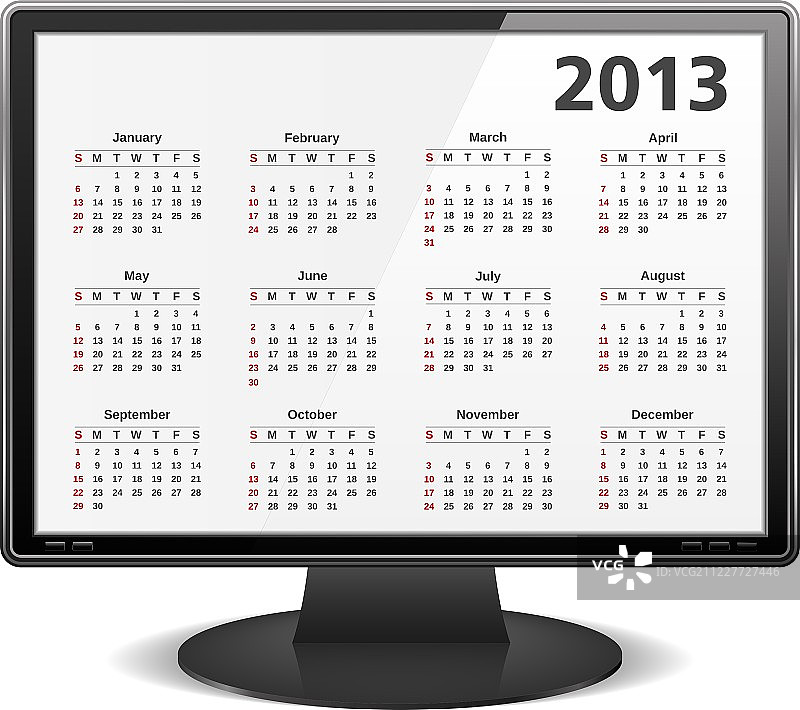 2013年日历图片素材