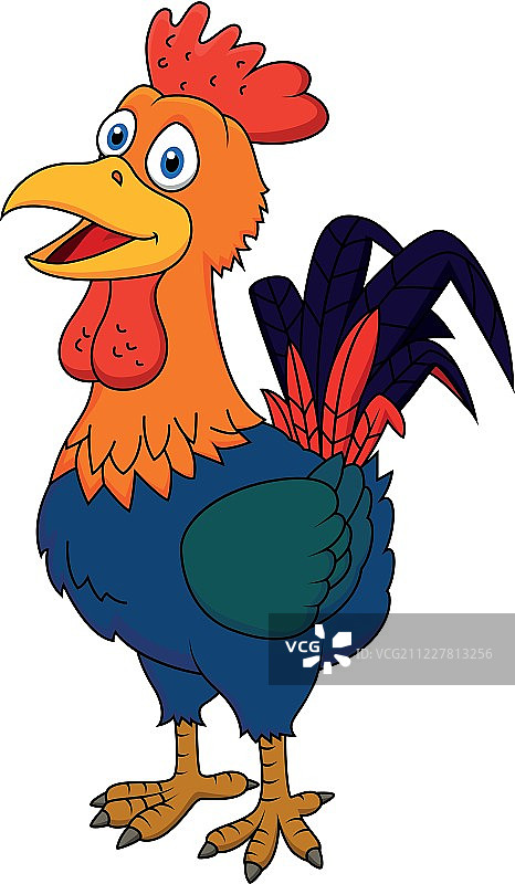 公鸡卡通图片素材