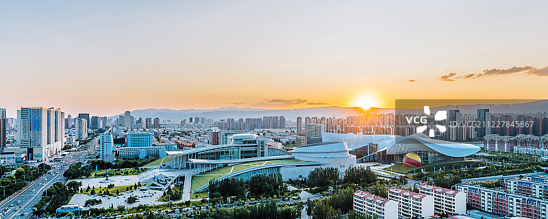 中国内蒙古呼和浩特内蒙古博物院、科技馆建筑风光图片素材