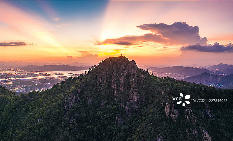 中山市丫髻山日落自然风光图片素材