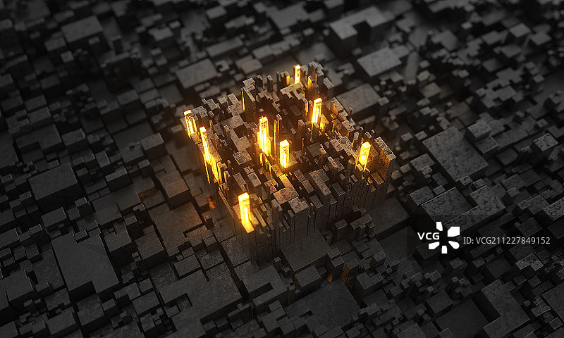 三维立体 芯片图片素材