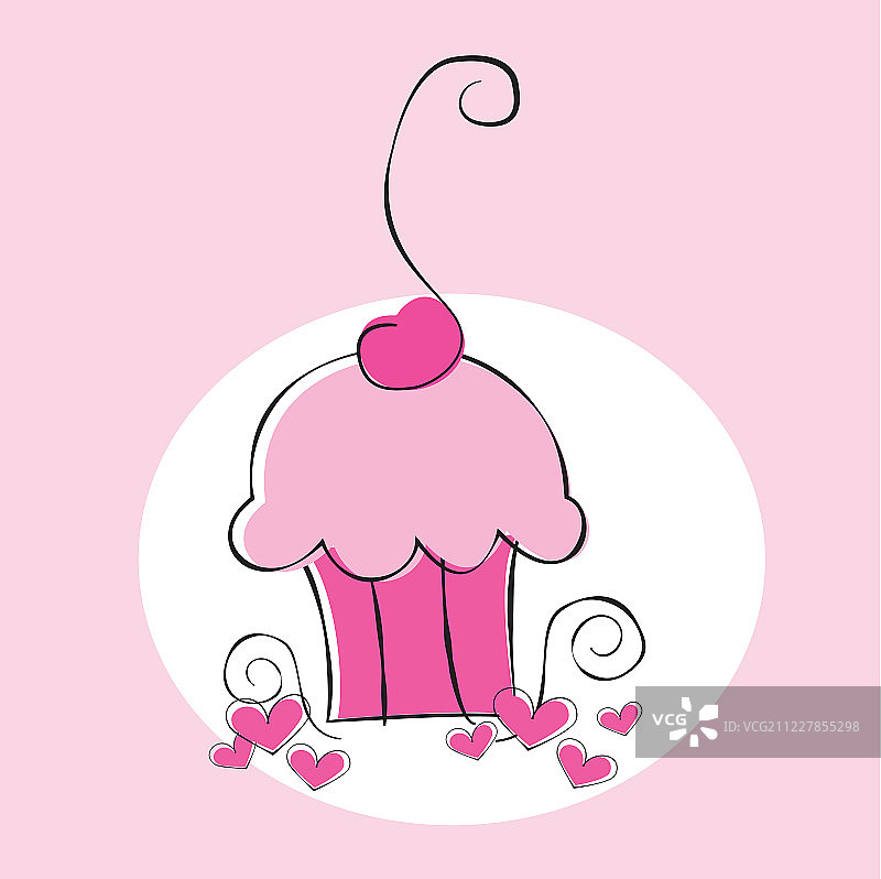 简约纸杯蛋糕图片素材