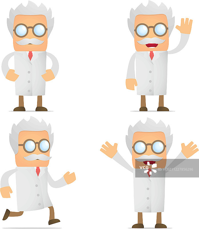 有趣的卡通科学家图片素材