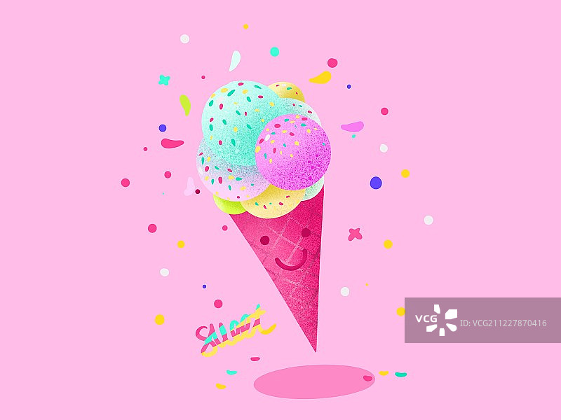 夏日甜筒图片素材