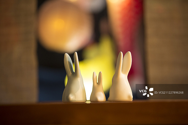 中秋小兔子和灯笼图片素材