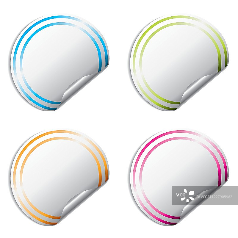 彩色空白贴纸图片素材