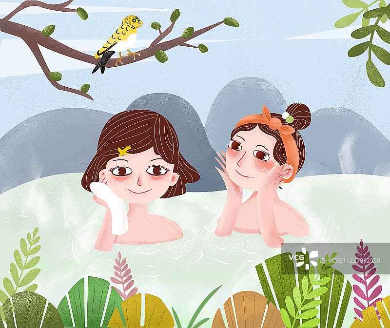 美容美肤泡温泉图片素材