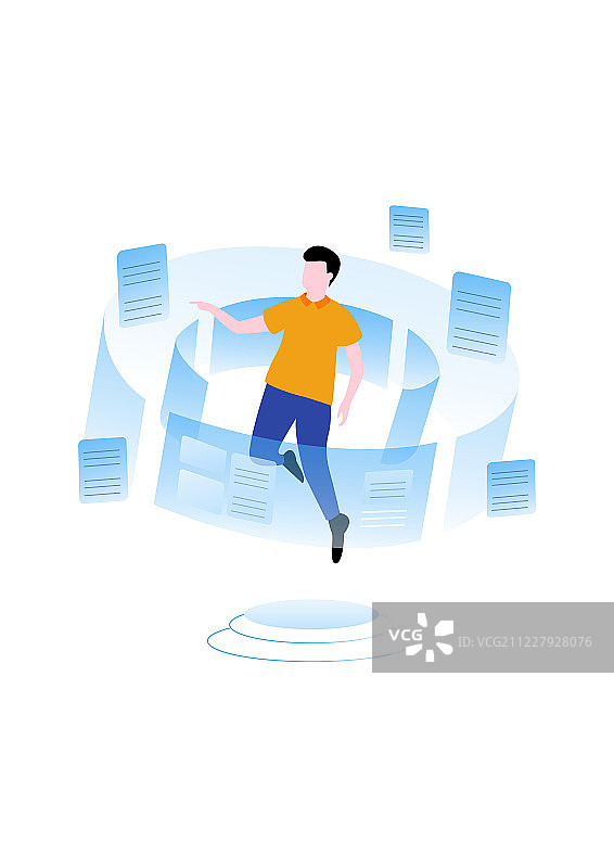 矢量扁平商业人物插画图片素材