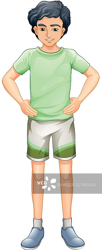 一位英俊的男人站立着图片素材