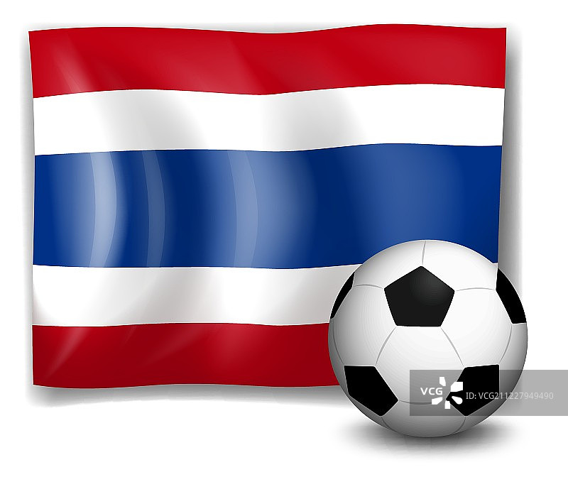 足球旁的泰国国旗图片素材