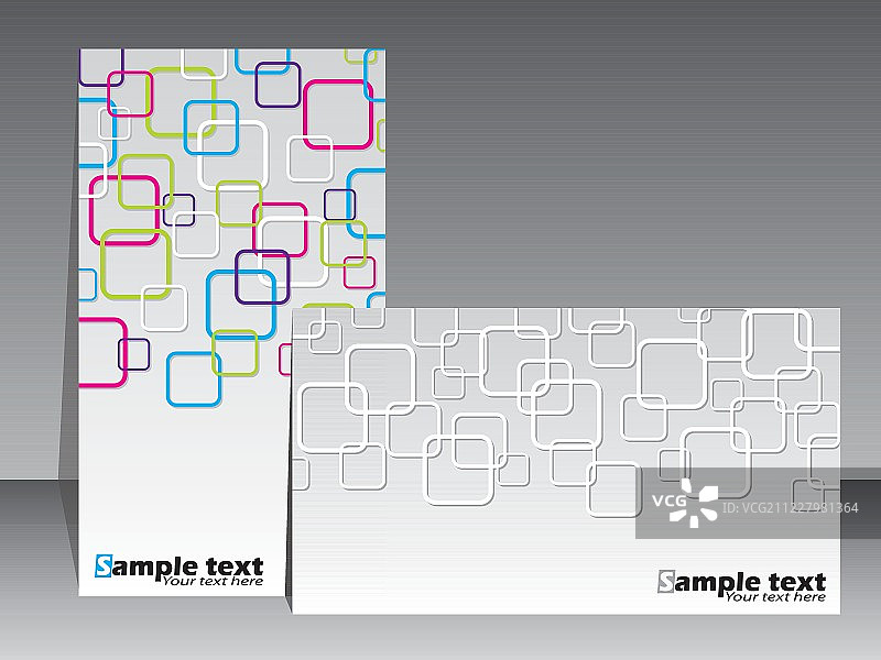 酷炫的圆角矩形设计名片图片素材